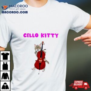 Cello Kitty Cat Drawing Tshirt