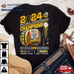 Championship Champions Michigan Wolverines 34 13 Washington Go Blue Rings Shirt