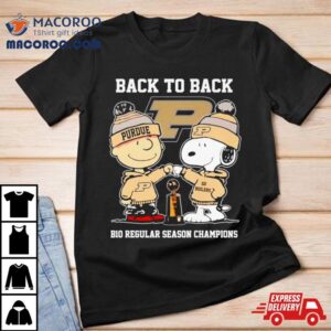 Charlie Brown And Snoopy Purdue Boilermakers Back To Back B10 Regular Season Champions Shirt