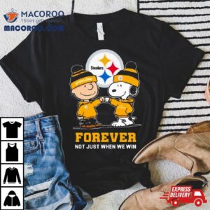 Charlie Brown Fist Bump Snoopy Pittsburgh Steelers Forever Not Just When We Win Shirt