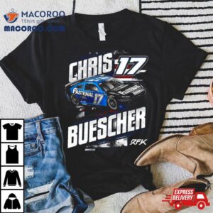 Chris Buescher Checkered Flag Sports Navy Fastenal Patriotic Tshirt