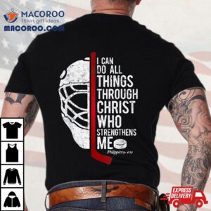 Christian Hockey Bible Verse Philippians Religious Tshirt