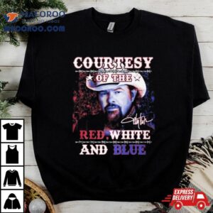 Courtesy Of The Red White And Blue Toby Keith Signature Tshirt