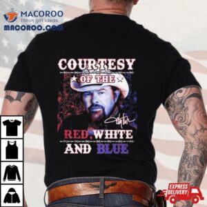 Courtesy Of The Red White And Blue Toby Keith Signature Tshirt