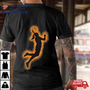 Cute Basketball Player Print Girls Tshirt