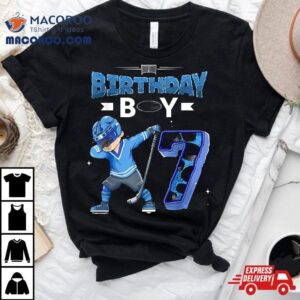 Dabbing Birthday Boy Year Old Ice Hockey Player Th Birthd Tshirt