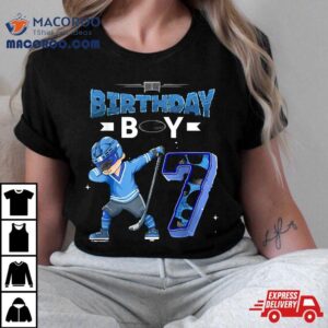 Dabbing Birthday Boy Year Old Ice Hockey Player Th Birthd Tshirt