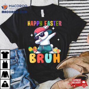 Dabbing Bunny Easter Bruh Funny Boy Girl Kid Tshirt