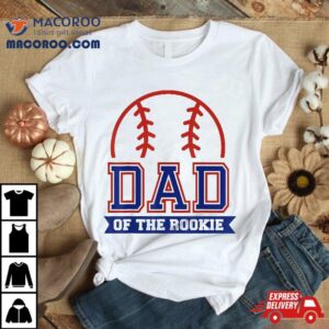 Dad Of Rookie St Birthday Baseball Theme Matching Party Tshirt