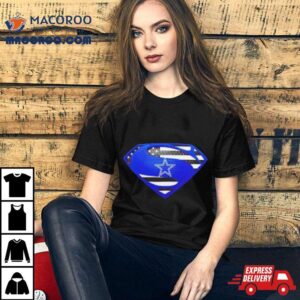 Dallas Cowboys Usa Flag Inside Superman Tshirt