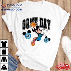 Dallas Mavericks Mickey Basketball Game Day Retro Tshirt