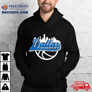 Dallas Vintage Basketball Script City Skyline Fan Shirt