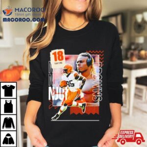 David Njoku 18 Running Back Football Player Shirt