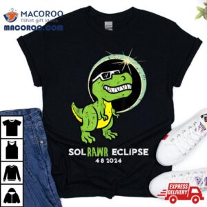 Dino Total Solar Eclipse April Toddler Boys Kids Tshirt