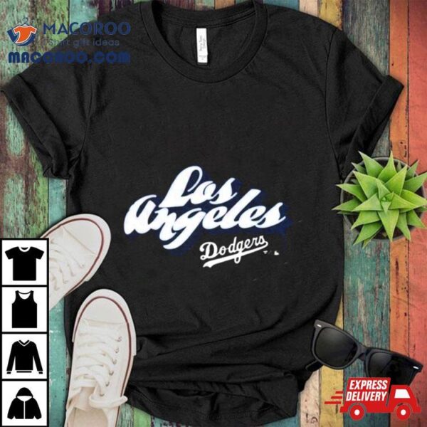 Dodgers Merch Los Angeles Dodgers Fanatics Branded Black Graffiti Shirt