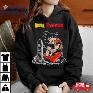 Dragon Ball Goku And Gohan Sting Visiting Akira Toriyama Grave Tshirt