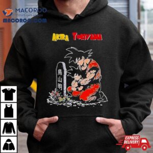 Dragon Ball Goku And Gohan Sting Visiting Akira Toriyama Grave Tshirt