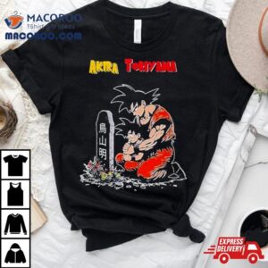 Dragon Ball Goku And Gohan Sting Visiting Akira Toriyama Grave Tshirt