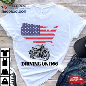 Driving On R Vintage Motorcycle Tshirt