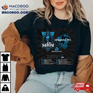 Drowning Pool And Saliva Snafu Le Tour Performance Schedule Tshirt
