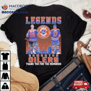 Edmonton Oilers Legend Gretzky And Kurri Thank You For The Memories Signatures Tshirt