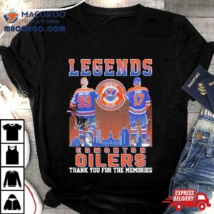 Edmonton Oilers Legend Gretzky And Kurri Thank You For The Memories Signatures Tshirt