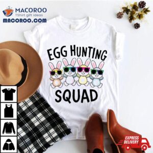 Egg Hunting Squad Crew Family Funny Happy Easter Bunny Kids Shirt