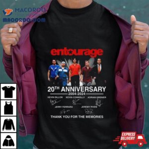 Entourage 20th Anniversary 2004 2024 Kevin Dillon Kevin Connolly Adrian Grenier Signature Shirt