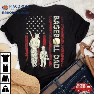 Fathers Day Baseball Dad Usa Flag Gifts For Shirt