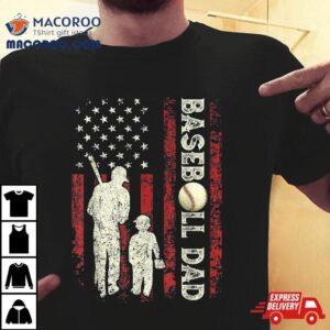 Fathers Day Baseball Dad Usa Flag Gifts For Tshirt