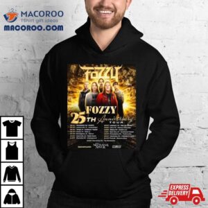 Fozzy 25th Anniversary Tour 2024 Performance Schedule Shirt