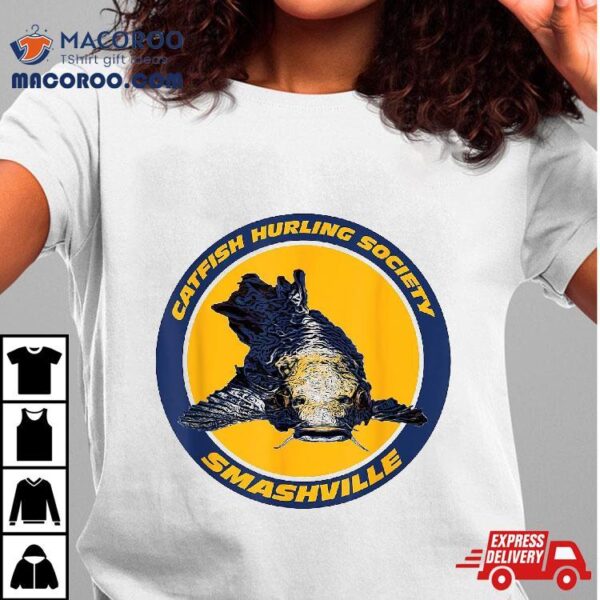 Funny Catfish Hurling Society Nashville Hockey Shirt