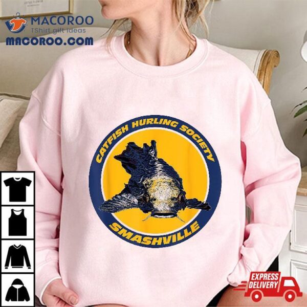 Funny Catfish Hurling Society Nashville Hockey Shirt