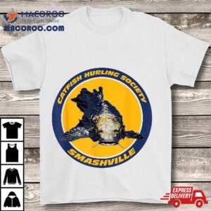 Funny Catfish Hurling Society Nashville Hockey Tshirt