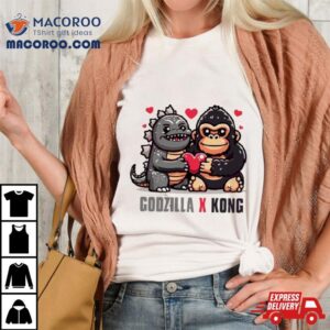 Funny Godzilla X Kong Love Hear Tshirt