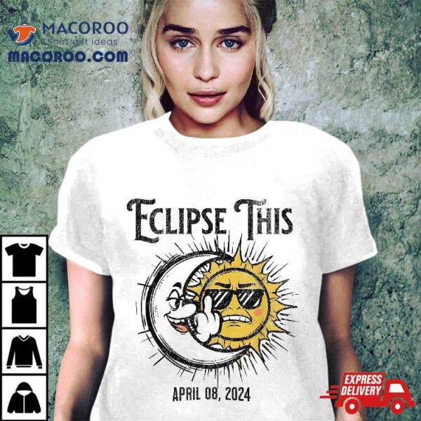 Funny Solar Eclipse 2024 Distressed Shirt