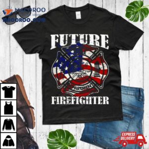 Future Firefighter Usa Flag Theme For Birthday Shirt