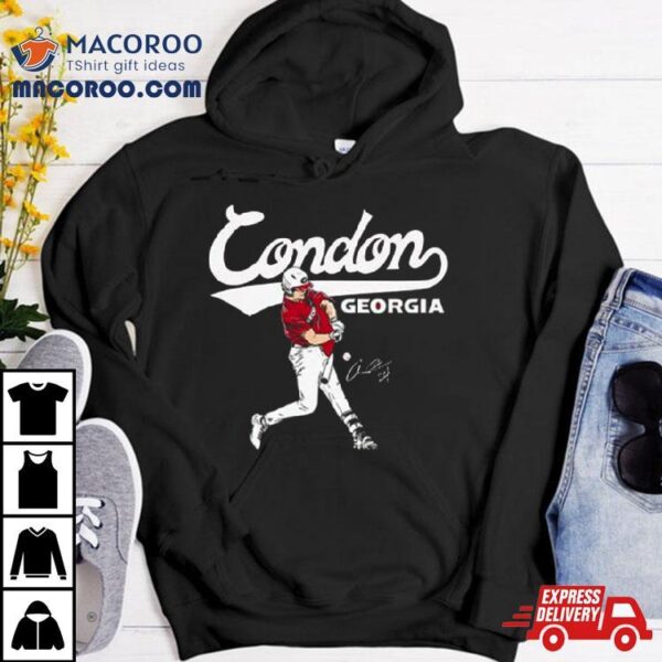 Georgia Baseball Charlie Condon Slugger Swing Signature 2024 Shirt