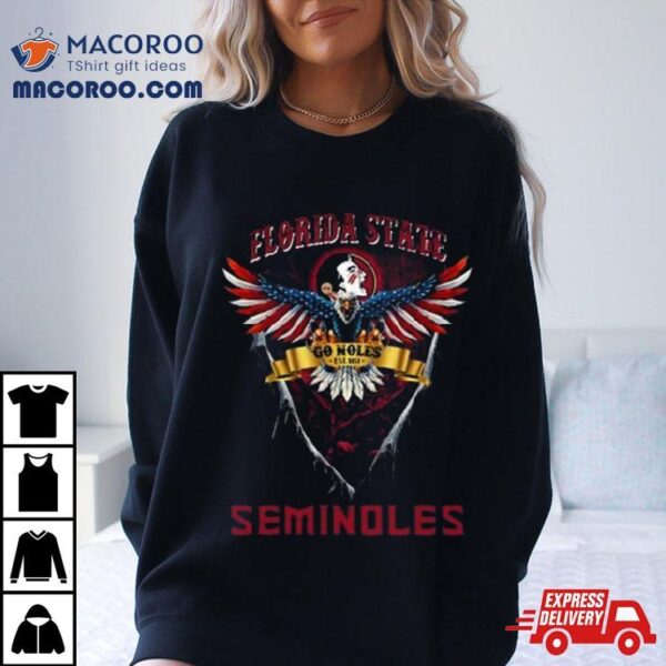 Go Noles Florida State Seminoles Football Us Eagle Shirt