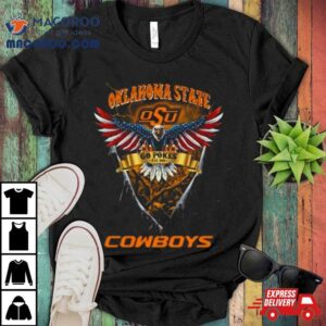 Go Pokes Oklahoma State Cowboys Football Us Eagle Tshirt