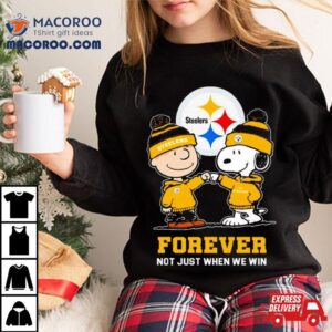 Go Steelers Peanuts Snoopy And Charlie Brown Pittsburgh Steelers Forever Not Just When We Win 2024 Shirt