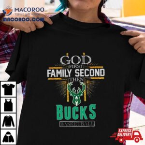 God First Family Second Then Milwaukee Bucks Basketball Tshirt