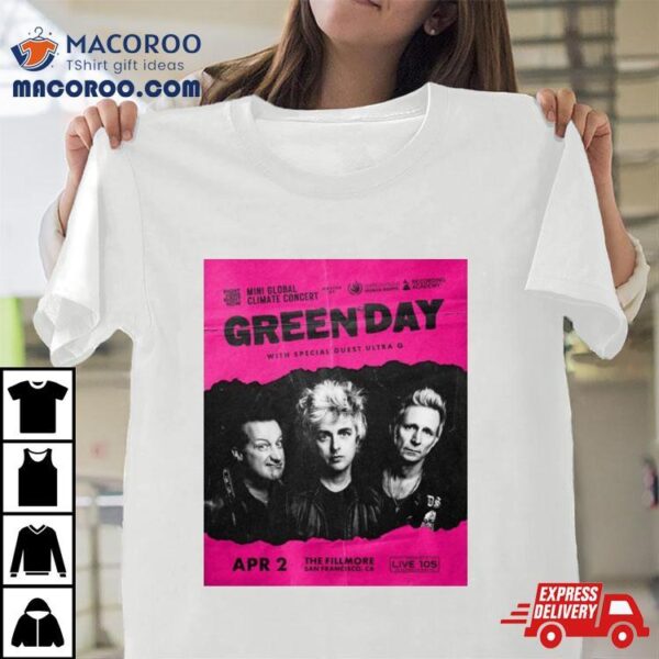 Green Day Show In San Francisco Ca April 2nd 2024 Shirt