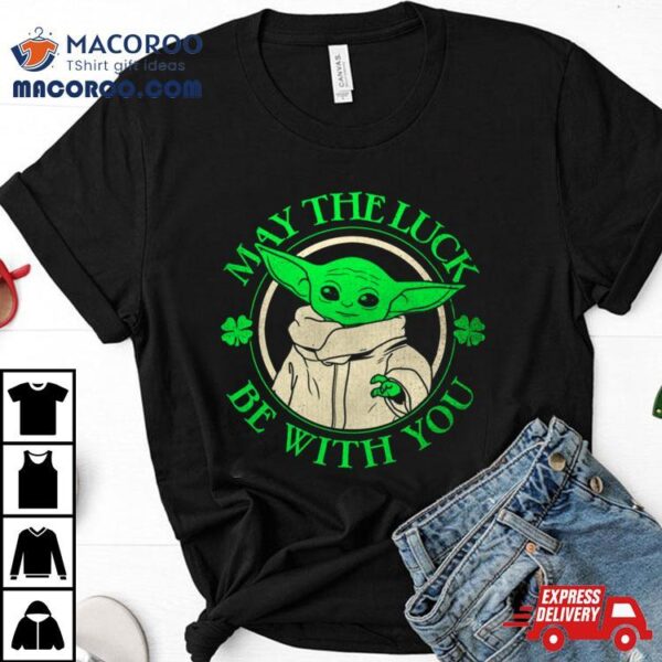 Grogu Star Wars St Patrick’s Day May The Luck Be With You Shirt