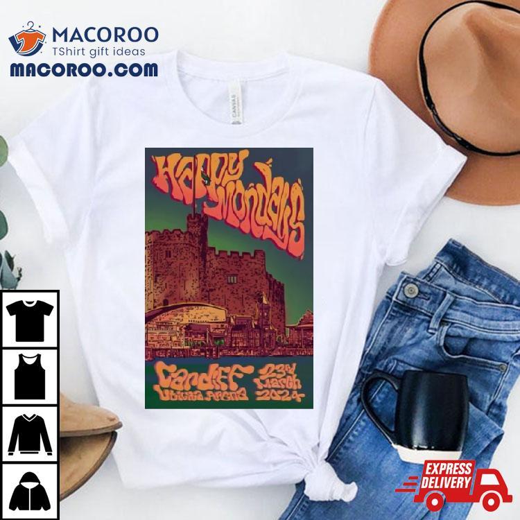 Happy Mondays Utilita Arena Cardiff March 23, 2024 Poster Shirt Happy Mondays Utilita Arena Cardiff March 23, 2024 Poster Shirt