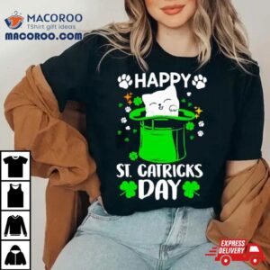 Happy St Catrick’s Day Cat Inside Green Hashirt