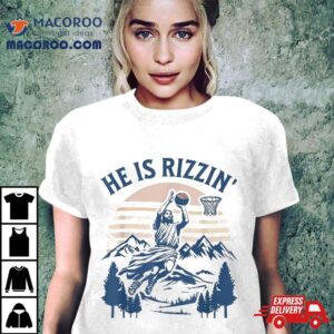 He Is Risen Rizzin Easter Jesus Christian Faith Basketball Tshirt