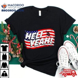 Helicopter Heli Yeah American Flag Tshirt