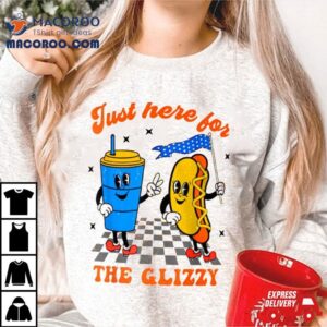 Hot Dog I M Just Here For The Glizzy Happy Th Of July Tshirt