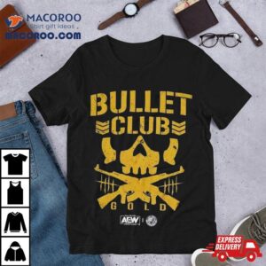 Hot Topic All Elite Wrestling Bullet Club Gold Aew Tshirt